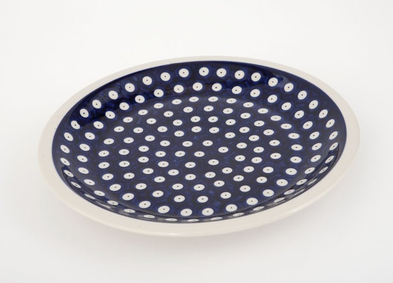 Bolesławiec Talerz płytki 24cm Kropki 42 25935