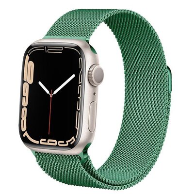 CRONG Pasek Milano Steel do Apple Watch 42/44/45 mm (zielony)