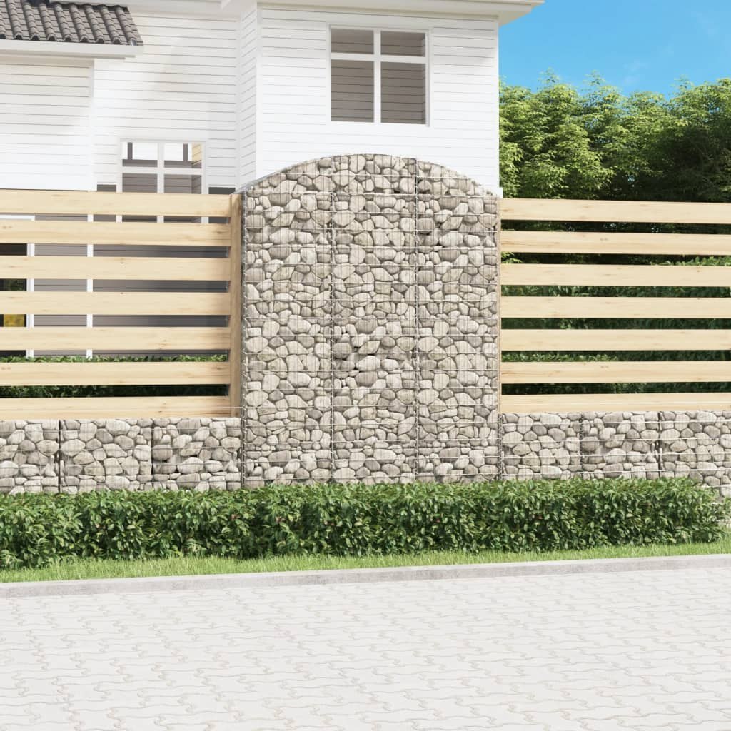 vidaXL Łukowaty kosz gabionowy 150x50x200/220 cm, galwanizowane żelazo