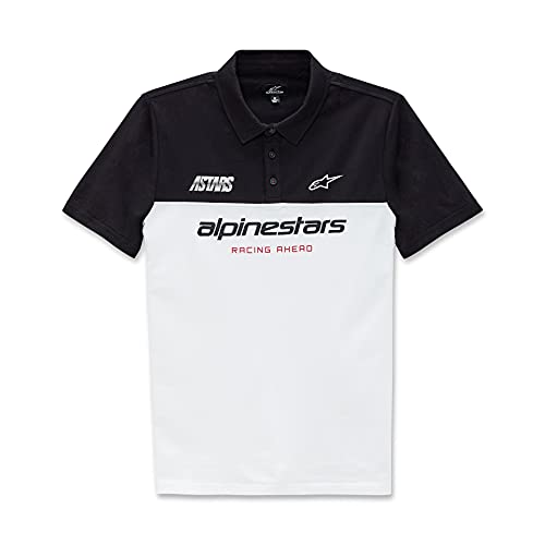 Alpinestars Męska koszulka polo Paddock biały/czarny XL