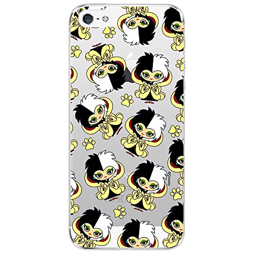 ERT GROUP etui na telefon Apple Iphone 5/5S/SE, case oryginalny i oficjalnie licencjonowany przez Disney, wzór Cruella 007, optymalnie dopasowane, plecki z TPU częściowo przeźroczyste