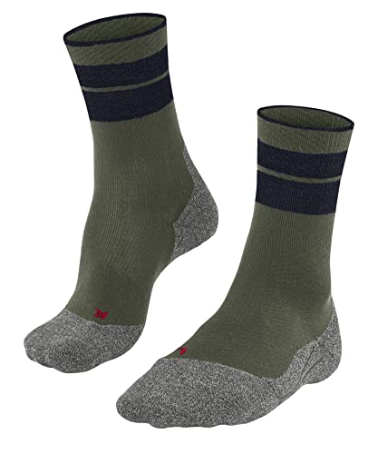 FALKE Mężczyźni Skarpety do wędrówek TK Stabilizing M SO Wełna przeciw pęcherzom grube 1 Para, Zielony (Herb 7756), 39-41
