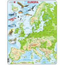 Puzzle 87 el. Mapa topograficzna Europy Larsen