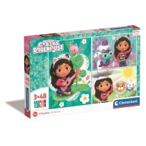 Puzzle 3x48 el. Super Kolor Gabby's Dollhouse Clementoni