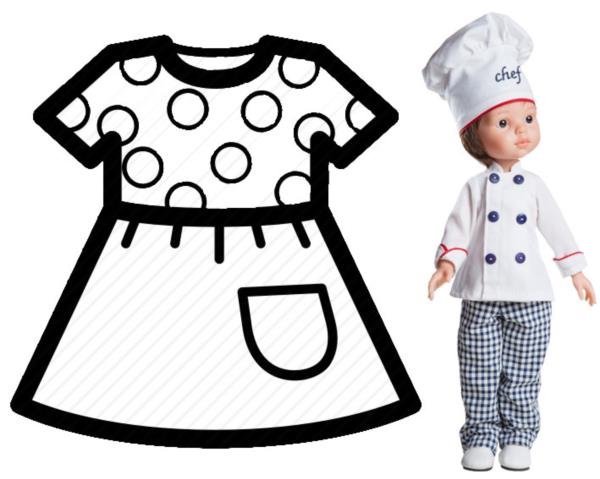 PAOLA REINA Ubranko dla lalek 32 cm 54612