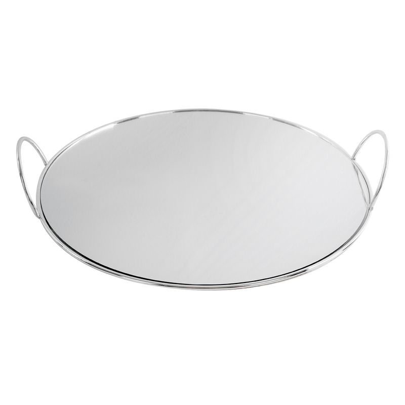 Taca Metalowa Z Lustrzanym Dnem Ring 32X30X5 Srebrna