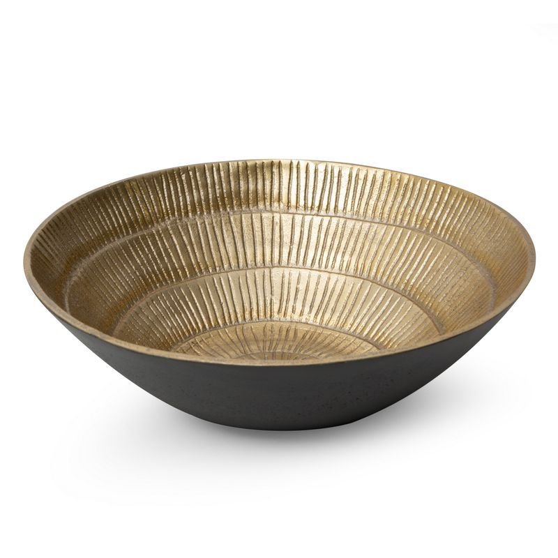 Misa Dekoracyjna Metalowa 37X37X12 Złota + Czarna