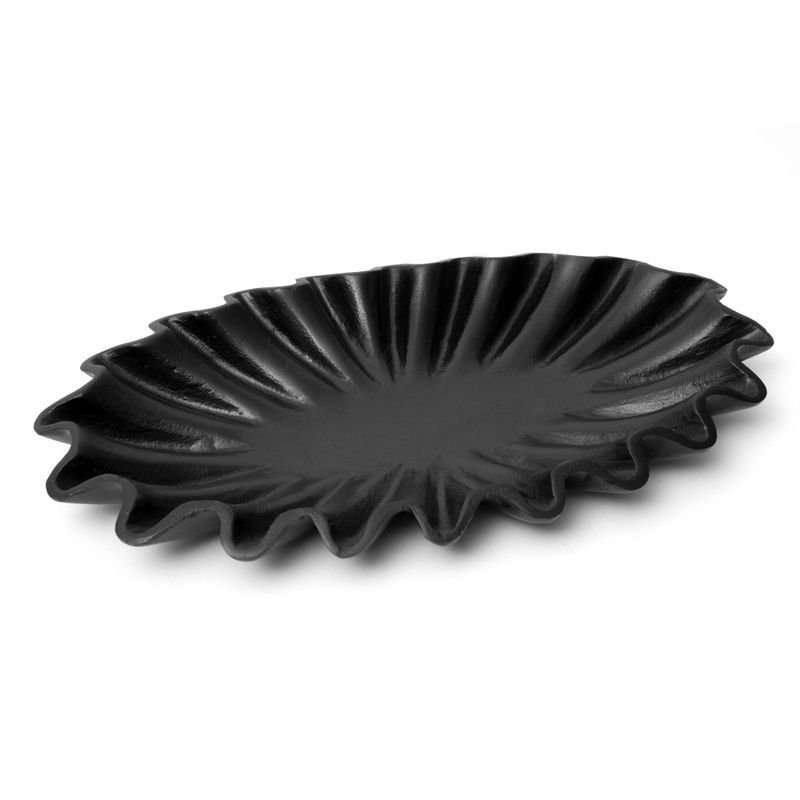 Patera Dekoracyjna Metalowa Karen 41X25X5 Czarna