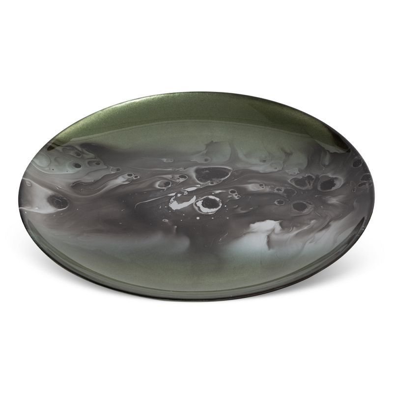 EUROFIRANY Patera dekoracyjna 28 cm zielona