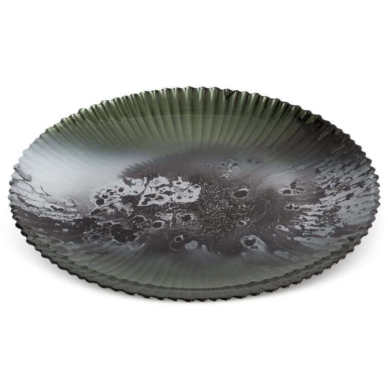 EUROFIRANY Patera dekoracyjna 32 cm zielona