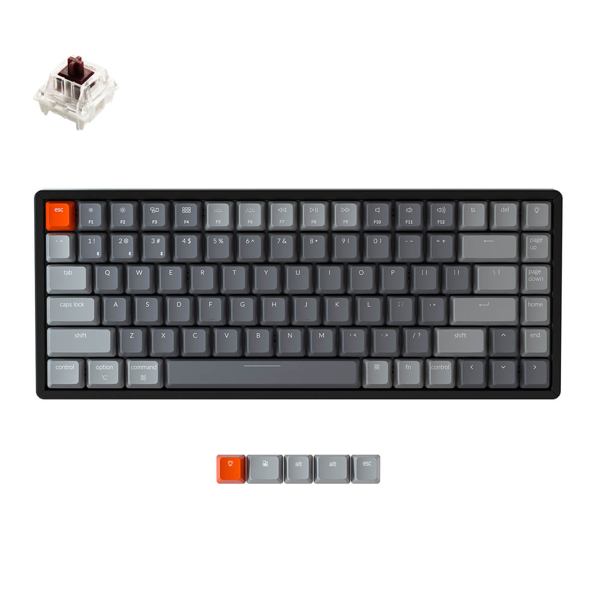 Keychron K2 Aluminium Rgb Gateron Brown K2-C3 czarna