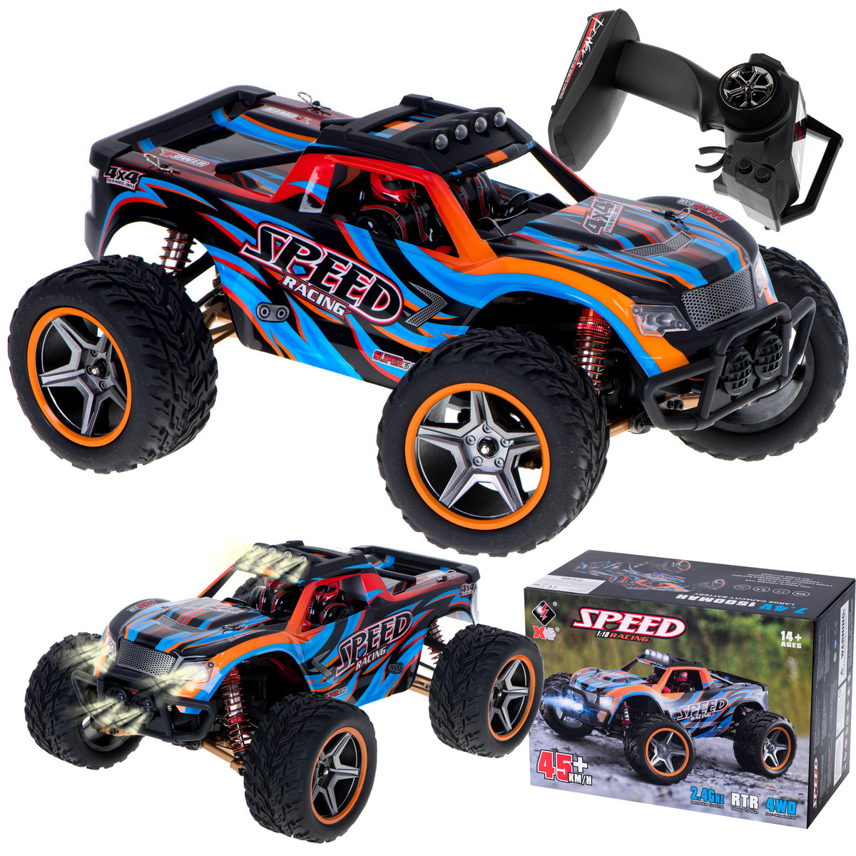 Samochód RC WLToys 104009 4WD 2,4GHz 1:10 45km/h