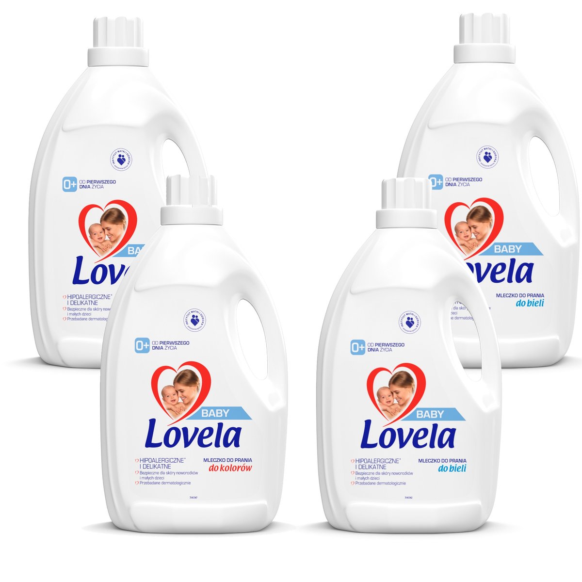 Lovela Zestaw Mleczko do Prania MIX 2,9l *4 do Koloru do Białego