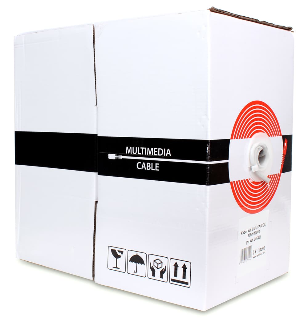 Skrętka CAT6 U/UTP CCA AWG23 4x2x0,57 - 305m
