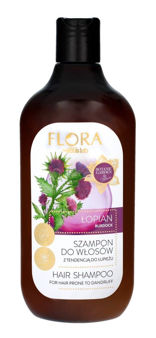 Zdjęcia - Szampon Flora  do włosów z tendencją do łupieżu Łopian, 500 ml 