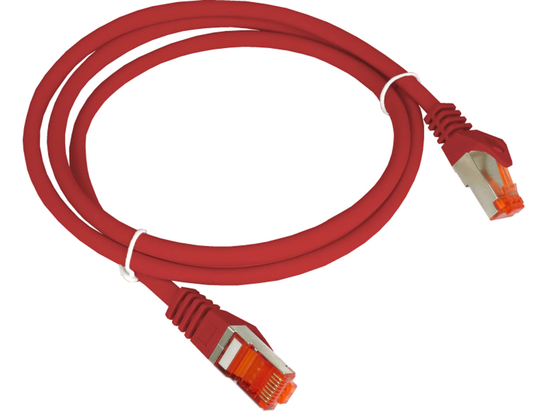 Patch-cord S/FTP kat.6A LSOH 0.25m czerwony ALANTEC  - ALANTEC