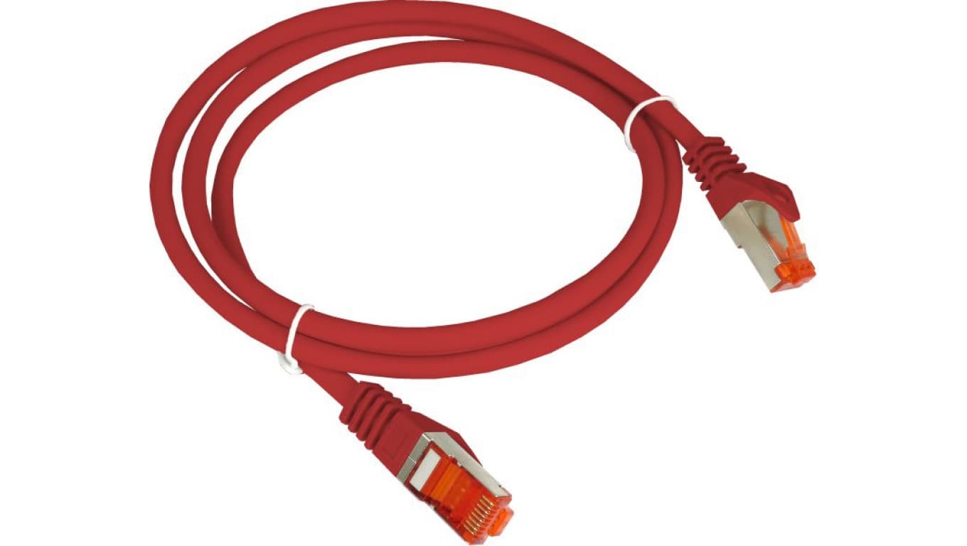 Patch-cord S/FTP kat.6A LSOH 5.0m czerwony ALANTEC  - ALANTEC