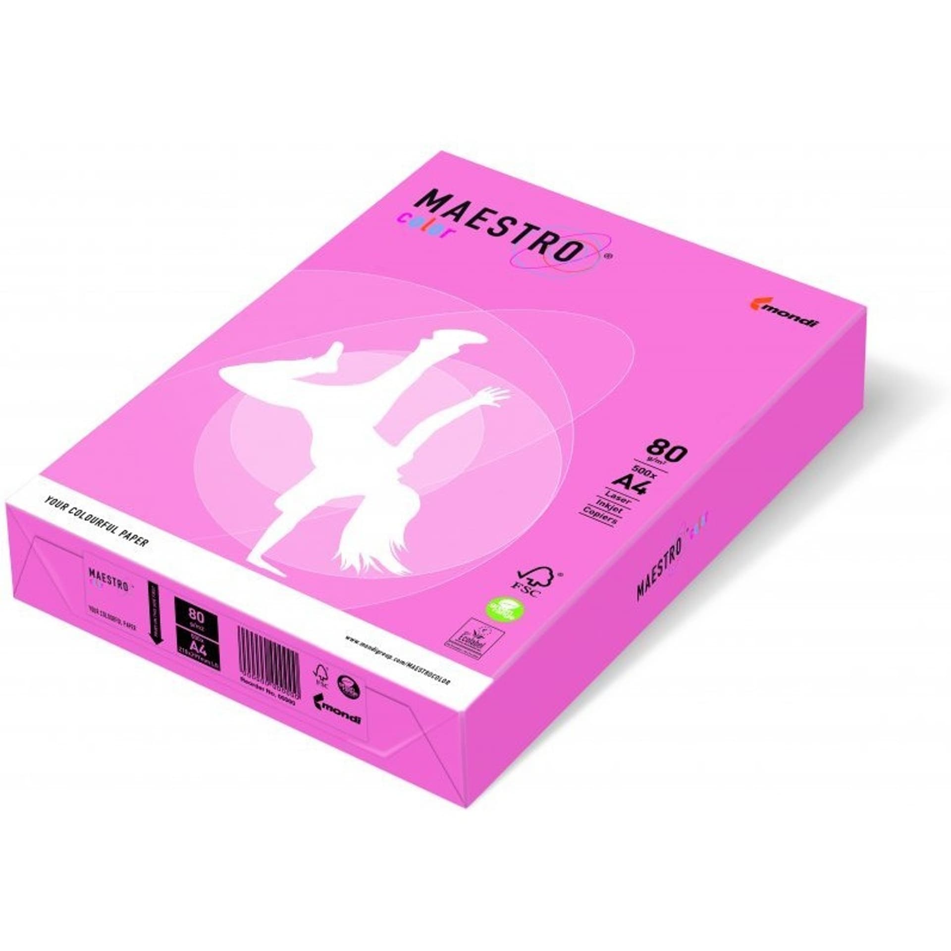 Papier ksero MAESTRO COLOR A4 80g OPI74 pastel flamingo