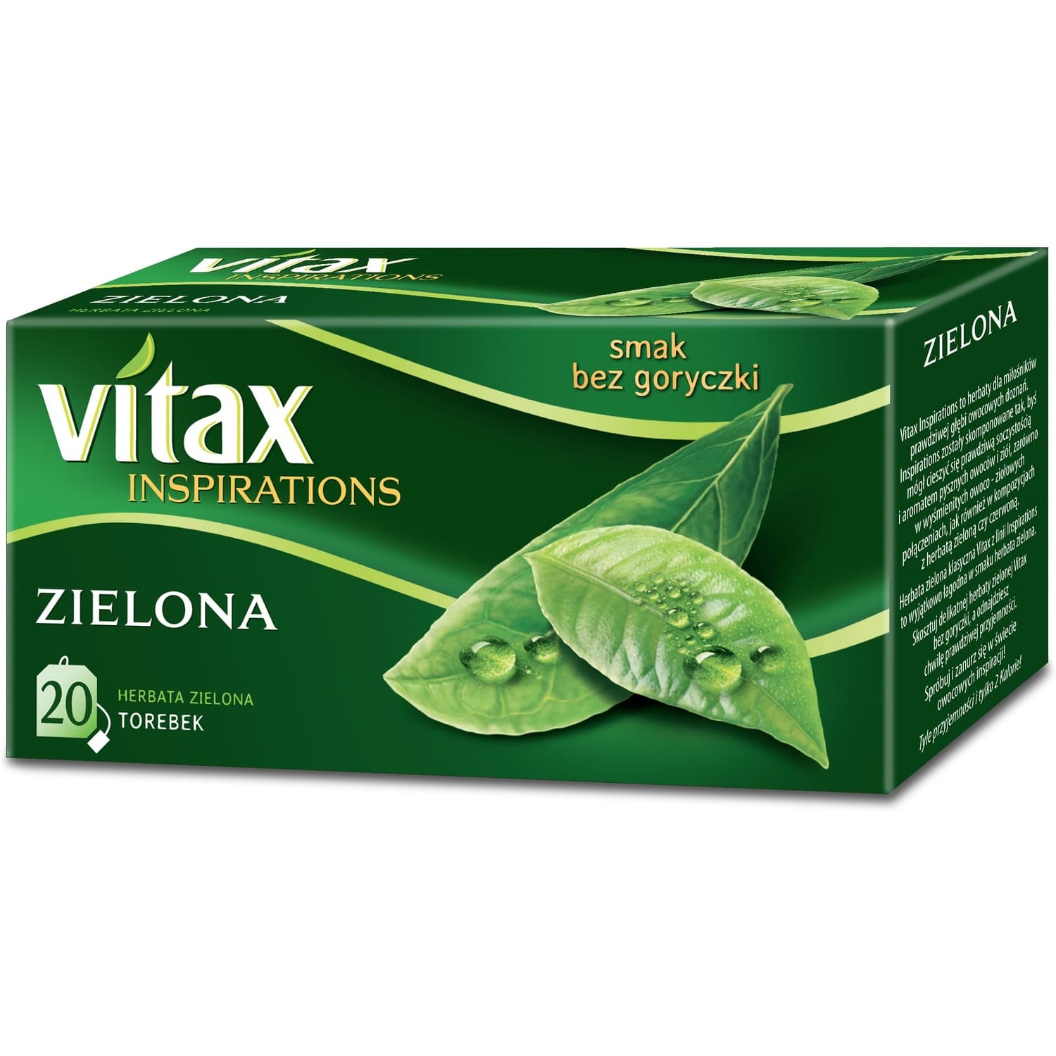 Herbata Vitax Inspirations Zielona (20 Saszetek) 30G Zawieszka