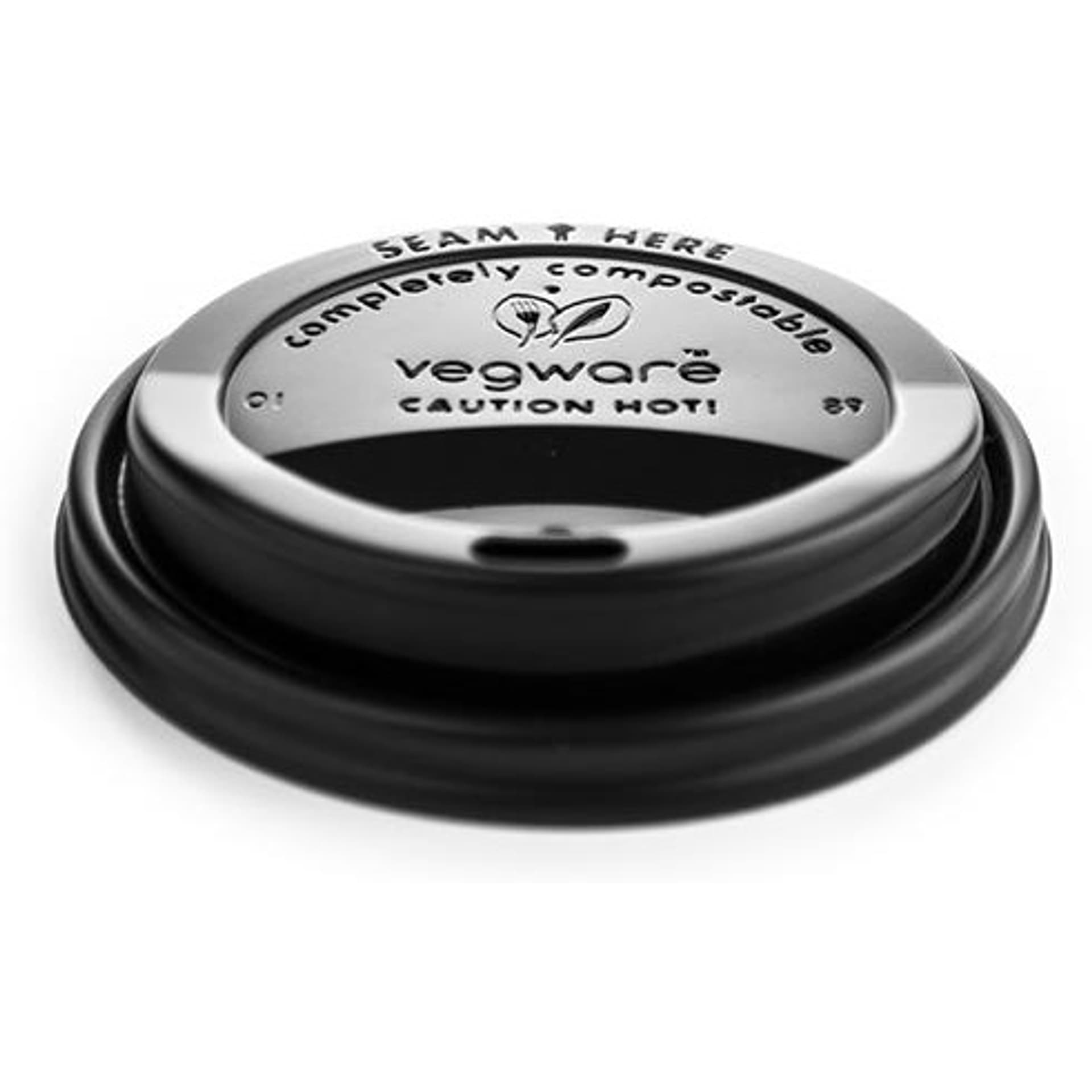 Bagstar Pokrywka CPLA do kubka papierowego 350-480ml czarna(50szt)VLID89SB 100% bio