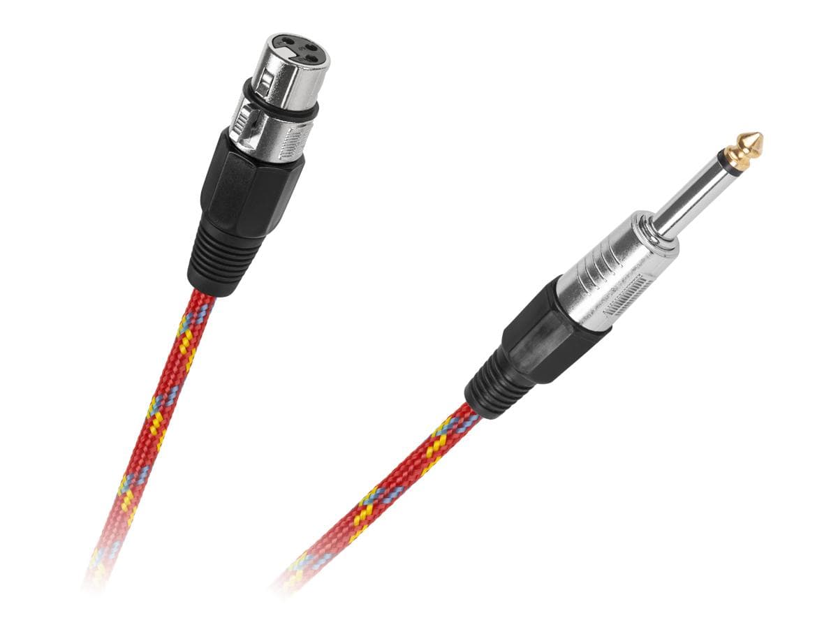 LP Kabel mikrofonowy gniazdo CANON-wtyk JACK 6.3mm 3m AP_193667