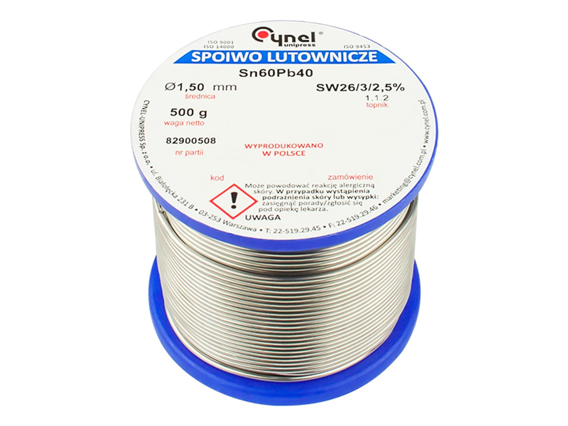 Cyna 1,50/500g/spoiwo LC60-SW26