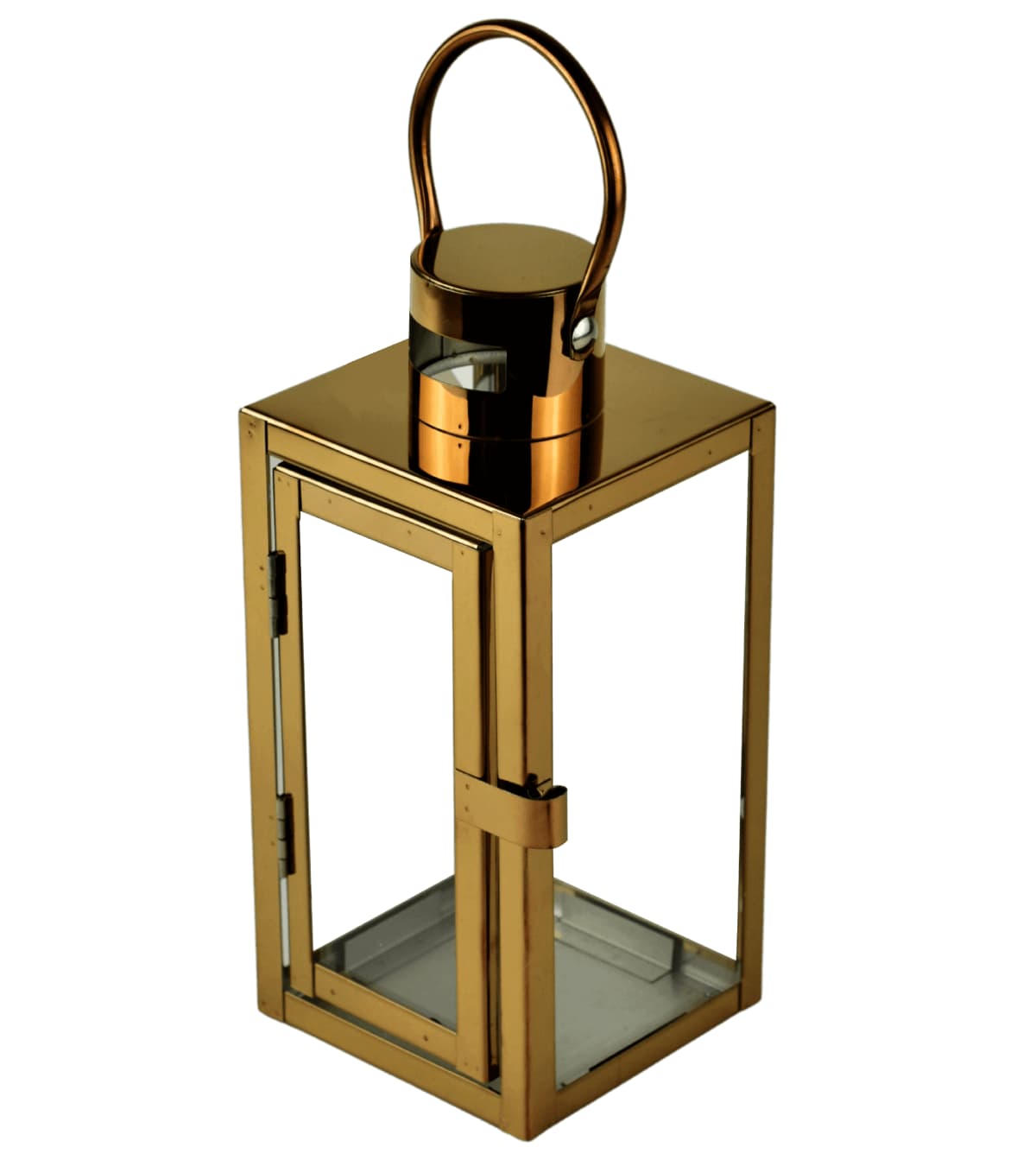 TAJEMNICZY OGRÓD Lampion ogrodowy 23 x 10 x 10 cm BARCELONA metalowy miedziany