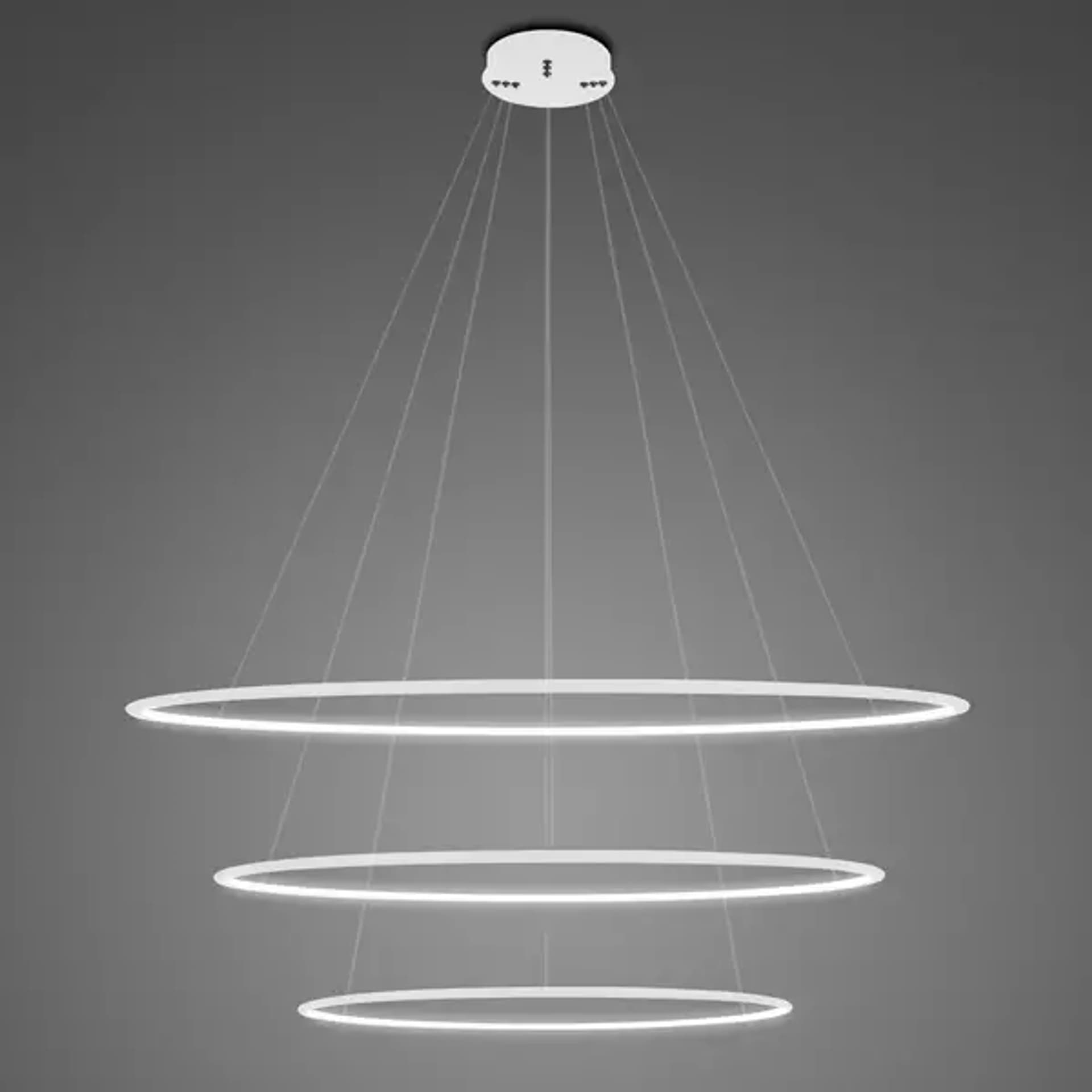 Altavola Design Lampa wisząca Lampa wisząca Ledowe Okręgi No.3 100 cm in 4k biała LA075/P_100_in_4k_white