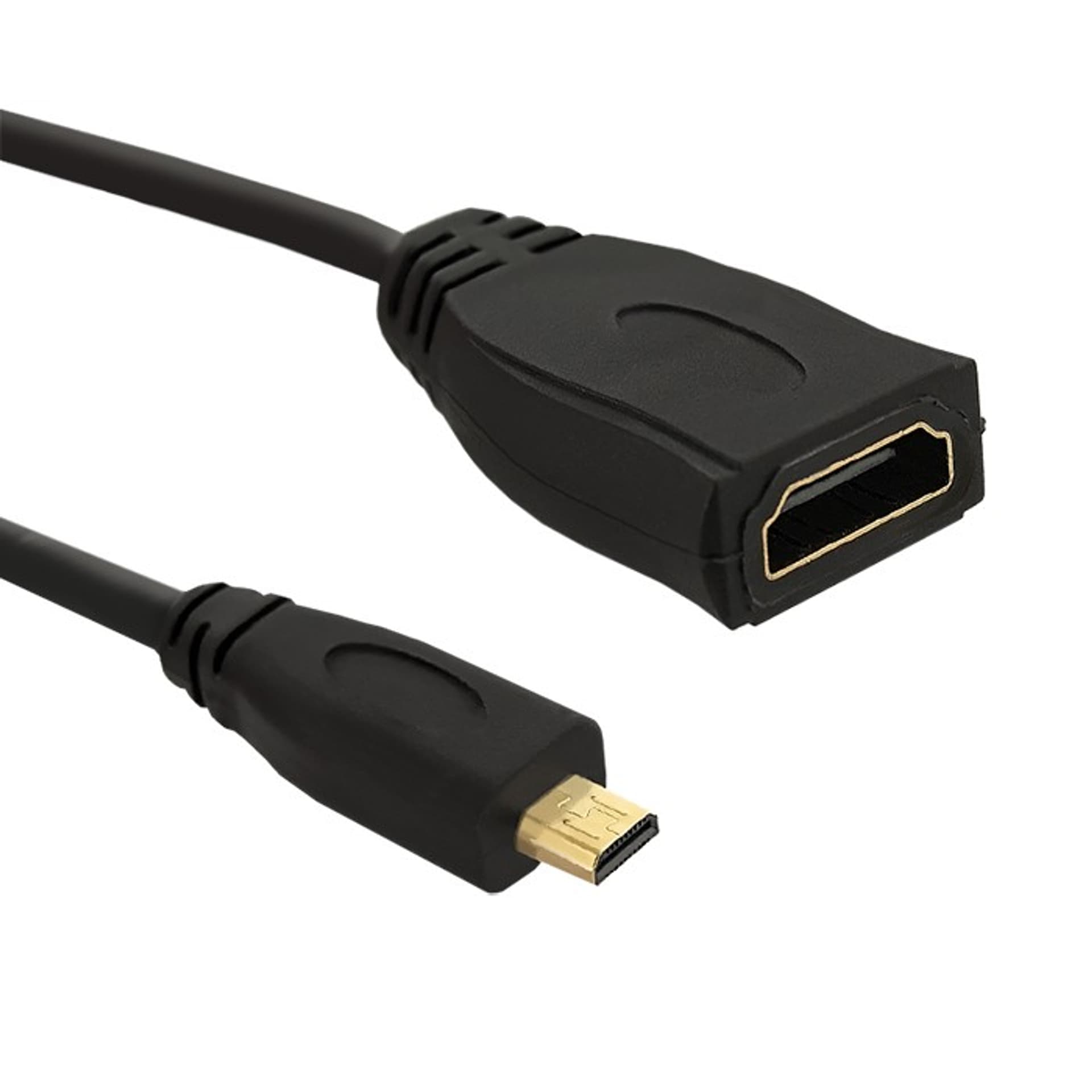 Qoltec Adapter HDMI A żeński | Micro HDMI D męski | 0.2m (0NC)