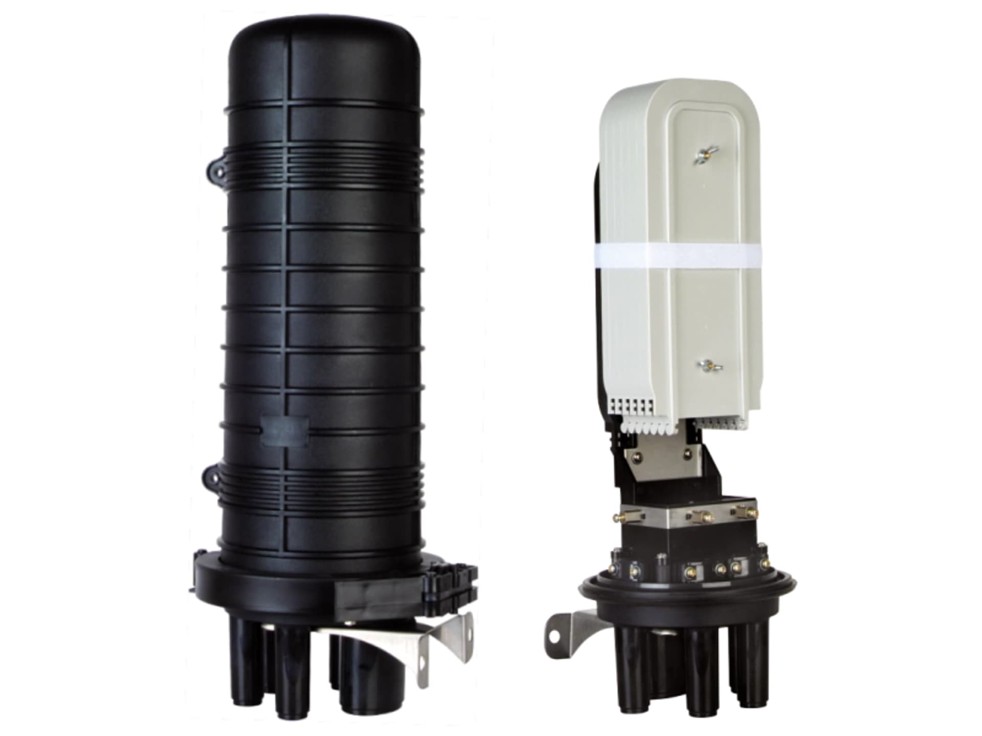 Mufa światłowodowa pionowa do 144 spawów KOMPLETNA (w pełni wyposażona: tacki spawów, oslonki spawów, elementy montażowe, osłonki termokurczliwe) ALANTEC - ALANTEC