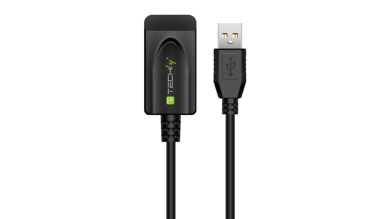 Kabel Przedłużacz Aktywny USB 2.0 A-A M/F 5m Czarny
