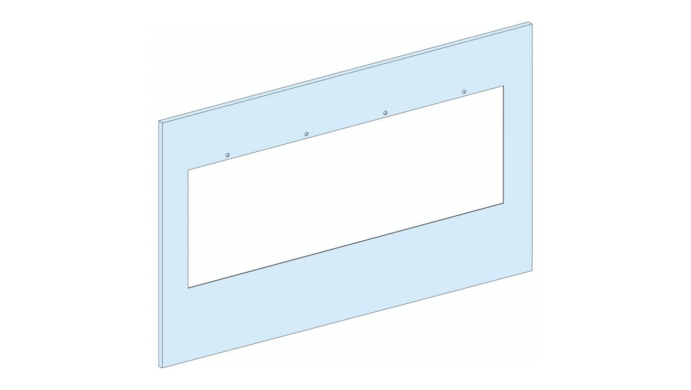 PrismaSet Osłona metalowa z wycięciem do INSFT250 600x450mm LVS03322