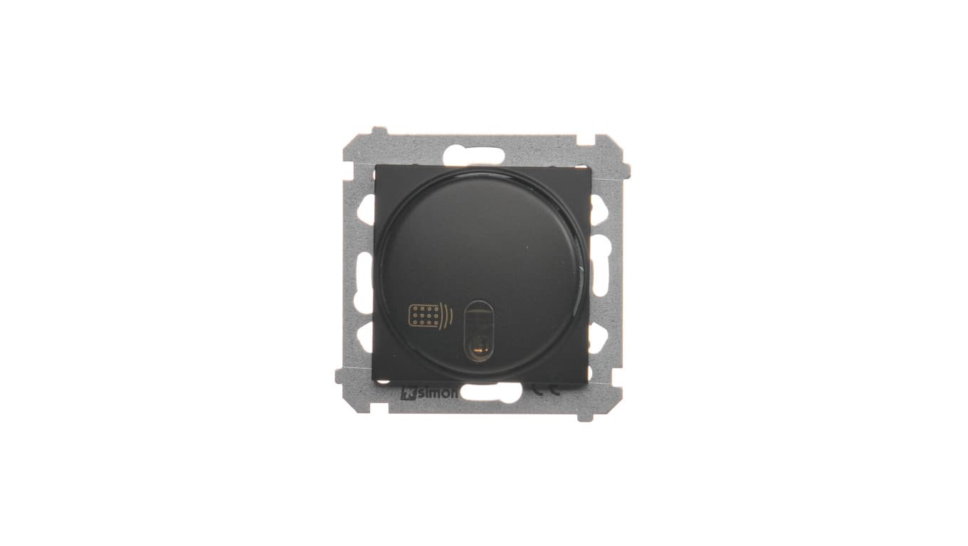 Simon 54 Łącznik zdalnie sterowany z przekaźnikiem (moduł) 8(2) A 230V czarny mat wymagana instalacja 3-przewodowa DWP10P.01/49
