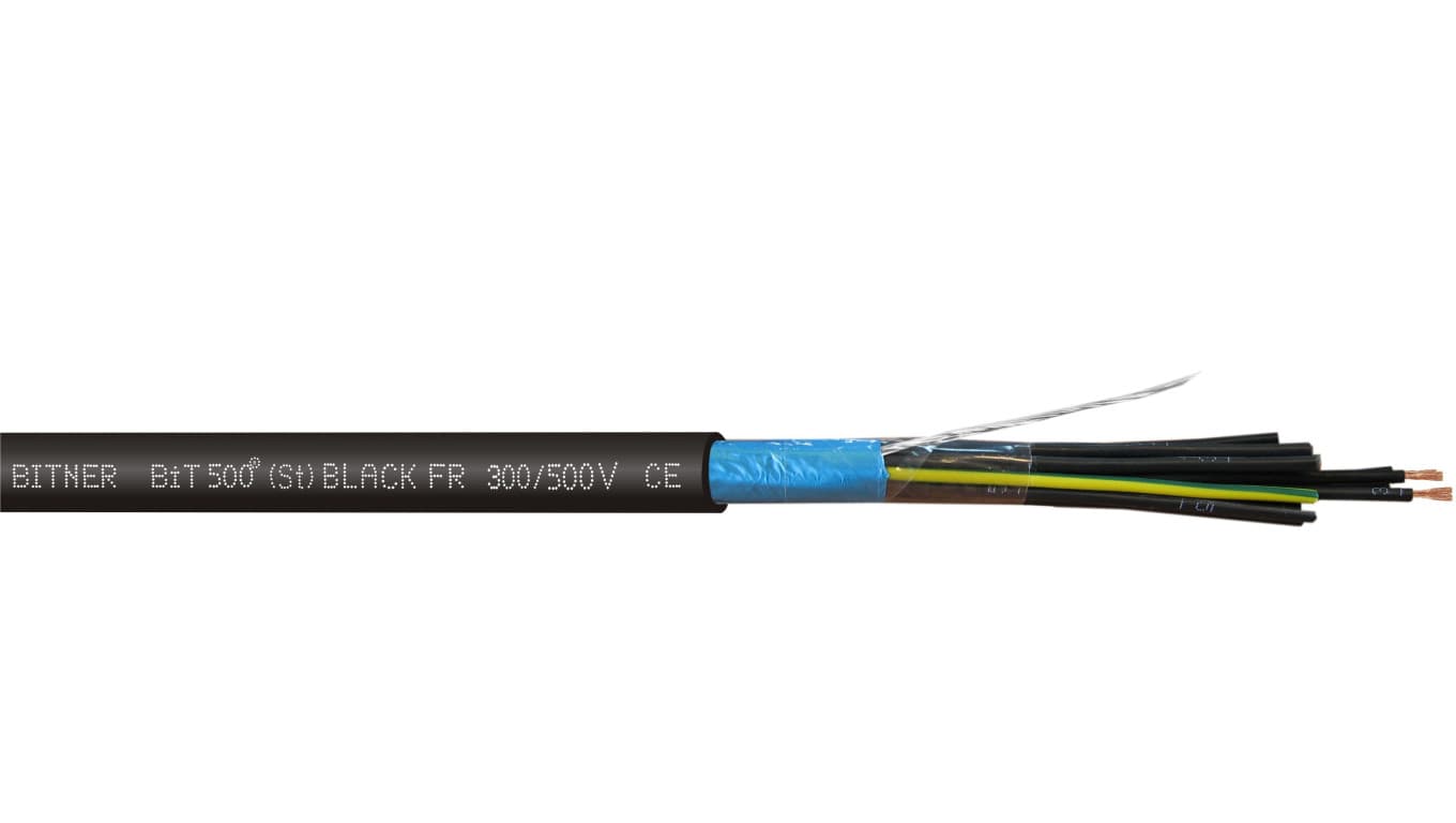 Przewód sterowniczy BiT 500 (St) BLACK FR 300/500V 12x2x1 SB2592 /bębnowy/