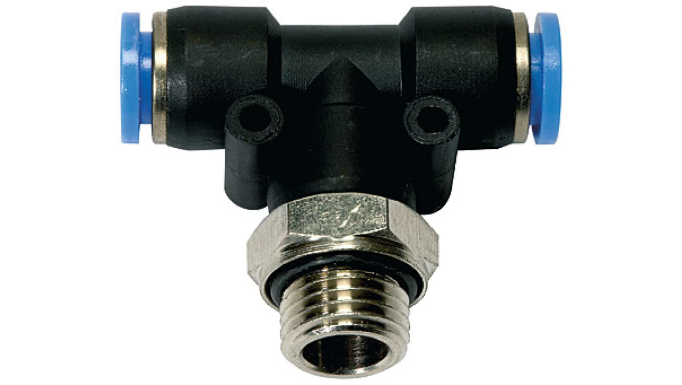 Trójnik wtykowy T z tworzywa sztucznego do węża 8, G1/8z, 131.018-8