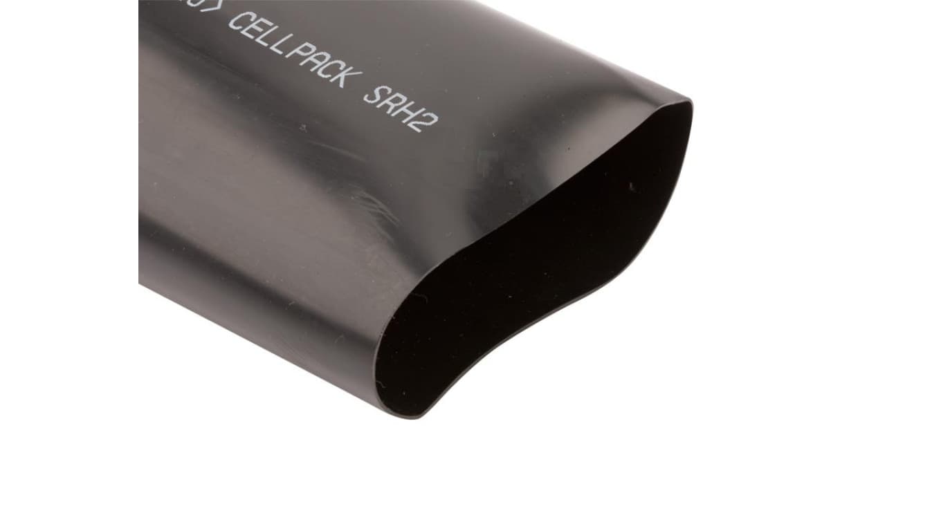 CellPack Rura termokurczliwa pogrubiana SRH2/160-50/1000mm z klejem czarna 144018 /1m/ 144018