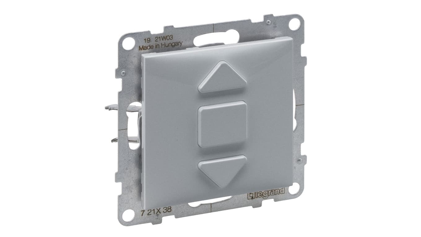 SUNO Przyciskowy łącznik rolet aluminium 3 pozycyjny 6A 250V 721338