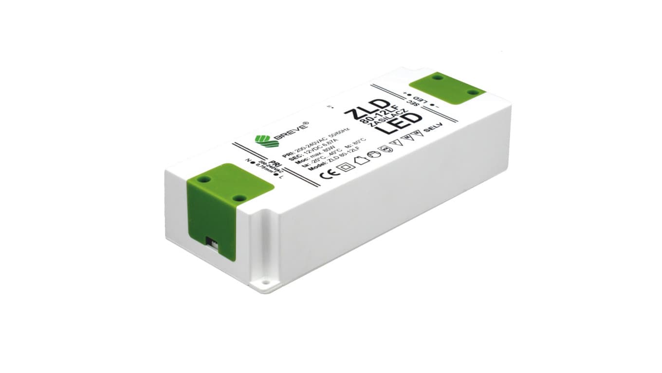 Zasilacz LED 12V DC 80W ZLD 80-12LF 6,6A 19712-9009