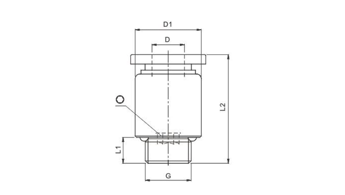 Złączka wtykowa prosta okrągła mosiężna niklowana do węża 12, G1/4z, 207.014-12