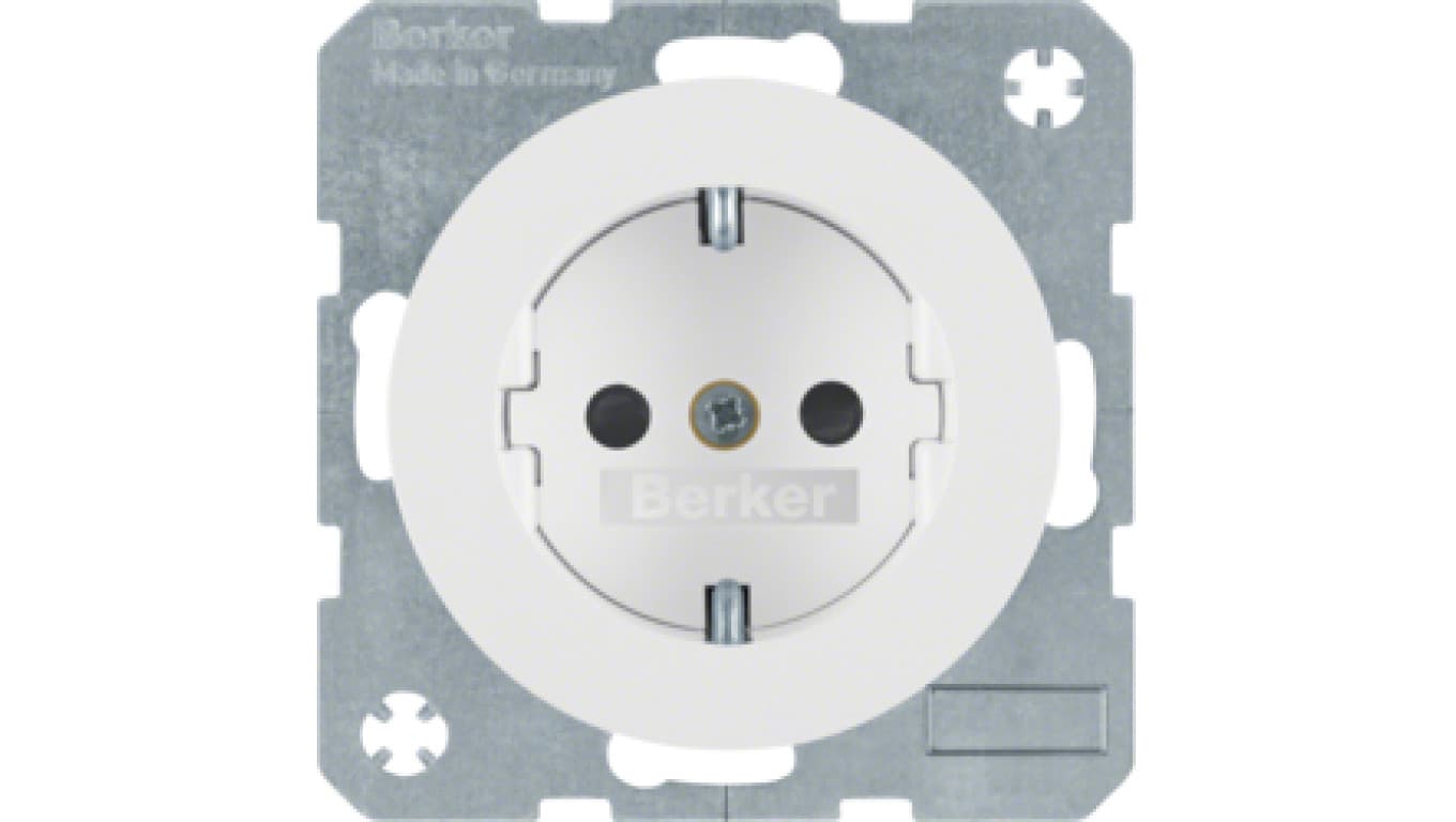 Hager Polo sp. z o.o. Berker R.1/R.3 Gniazdo pojedyncze Schuko 16A 250V białe 47432089