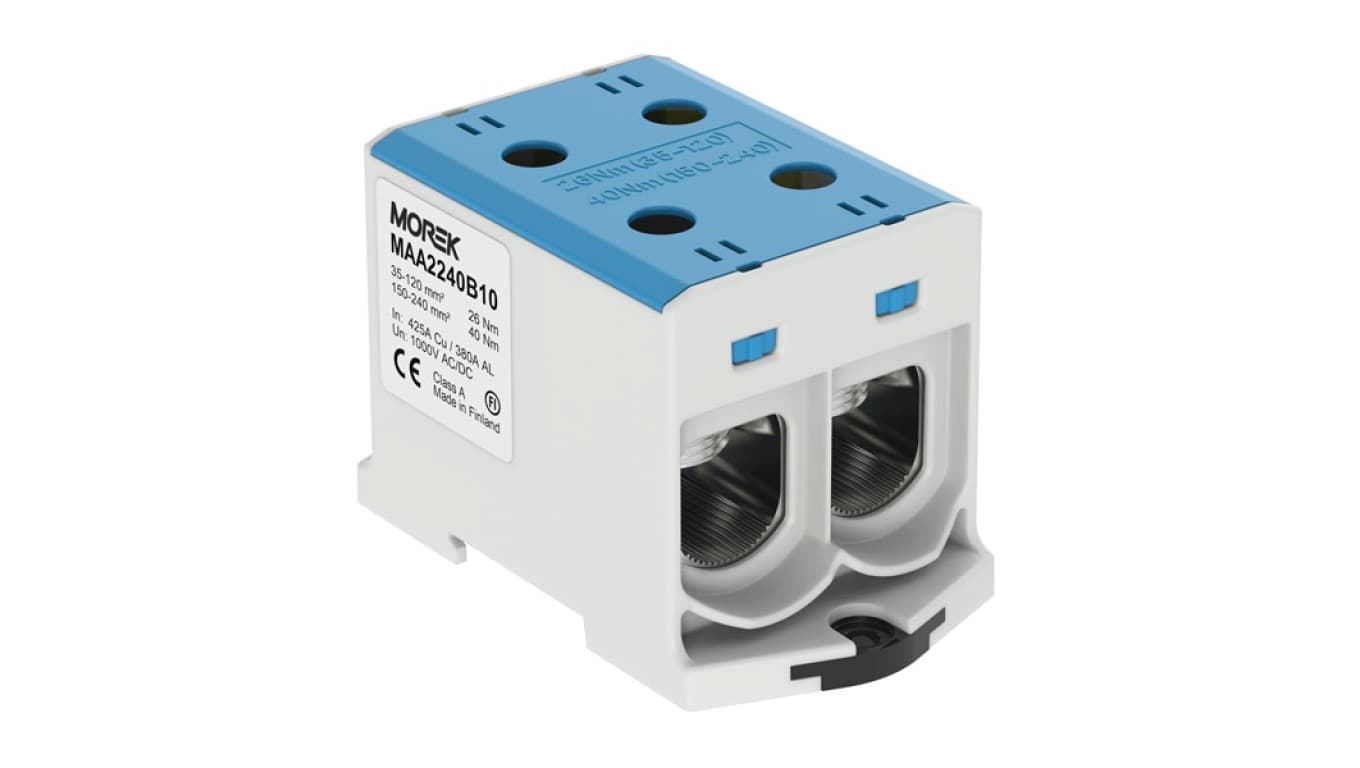 Geberit morek OTL240-2 kolor niebieski 2xAl/Cu 35-240mm2 1000V Zacisk uniwersalny MAA2240B10 MAA2240B10