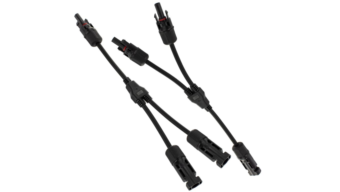 Rozgałęźnik dwójnik solarny na kablu typu MC4 1szt. 2x WT(-) / 1x GN(+) oraz 1szt. 1x WT(-) / 2x GN(+) APV