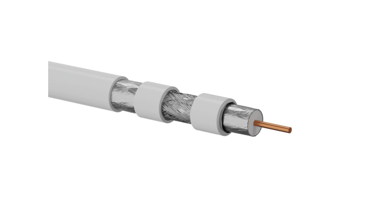 Przewód koncentryczny trishield RG6 75 Om, 1.02/4.8/6.9 PVC Eca - długość odcinka 100m RGTec