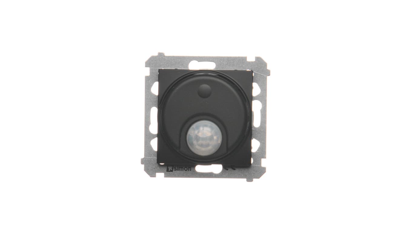 Simon Simon 54 Łącznik z czujnikiem ruchu z przekaźnikiem z zab. (moduł) 8(2)A 230V czarny mat do instalacji 3-przew. DCR11P.01/49 DCR11P.01/49