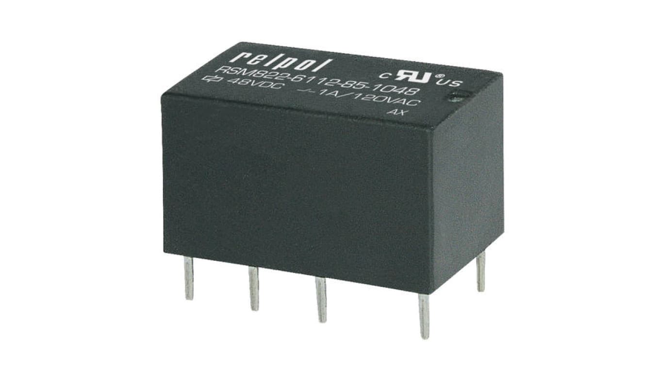 Relpol Przekaźnik subminiaturowy 2P 12V DC 2A/24V DC cewka czuła RSM822-6112-85-S012 2611734 2611734