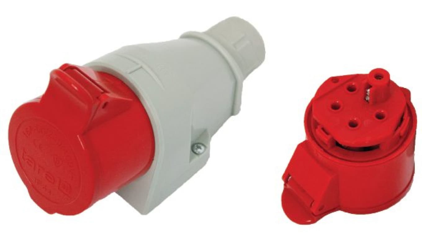 Tarel Gniazdo izolacyjne stałe 5P 16A 250/400V czerwone IP44 2622-126 2622-126