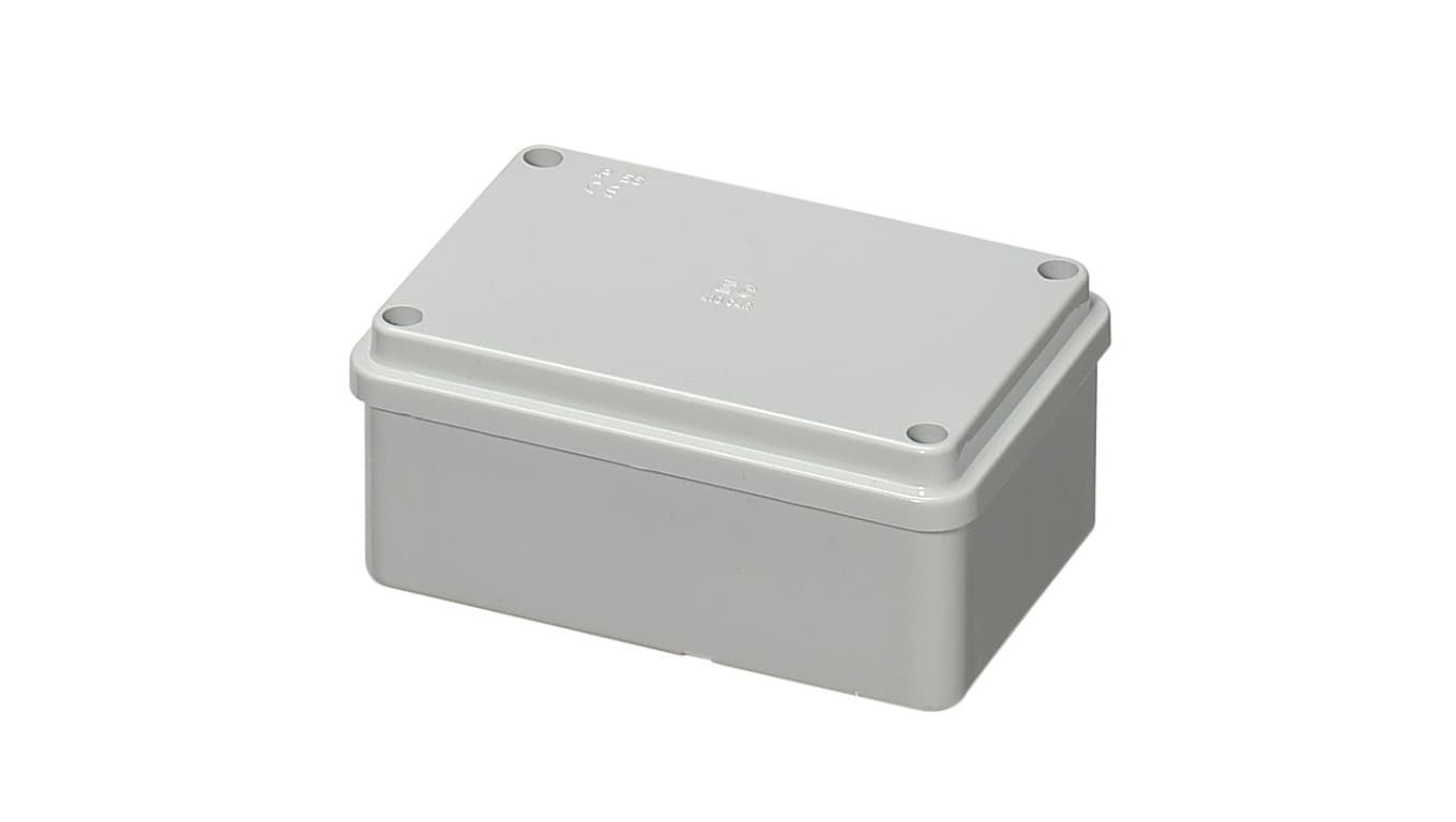 elettrocanali Puszka natynkowa samogasnąca gładka z pokrywą 960 stopni C seria 410A IP56 120x80x50 szara EC410C4RA EC410C4RA