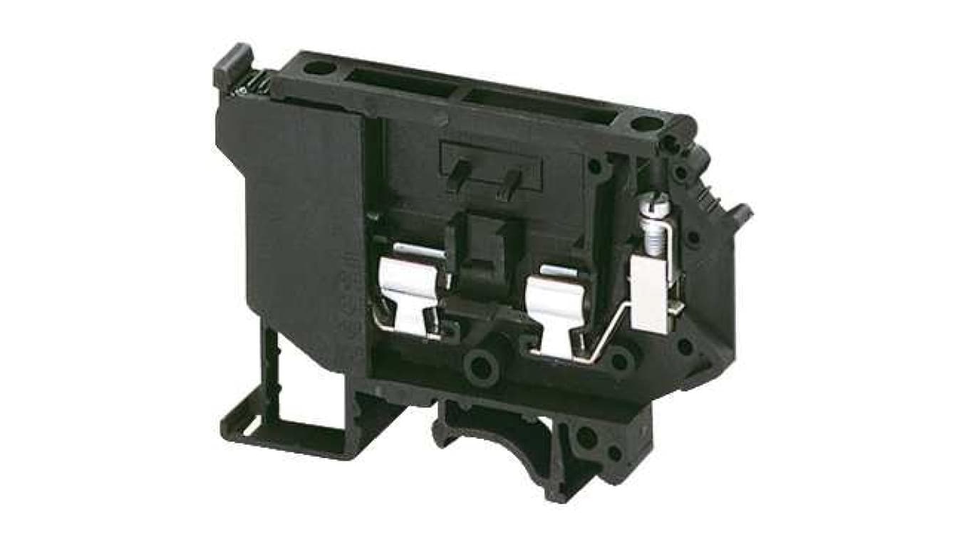 Złączka szynowa bezpiecznikowa 5X20,25/30mm 2-przewodowa 4mm2 czarna NSYTRV42SF5LD