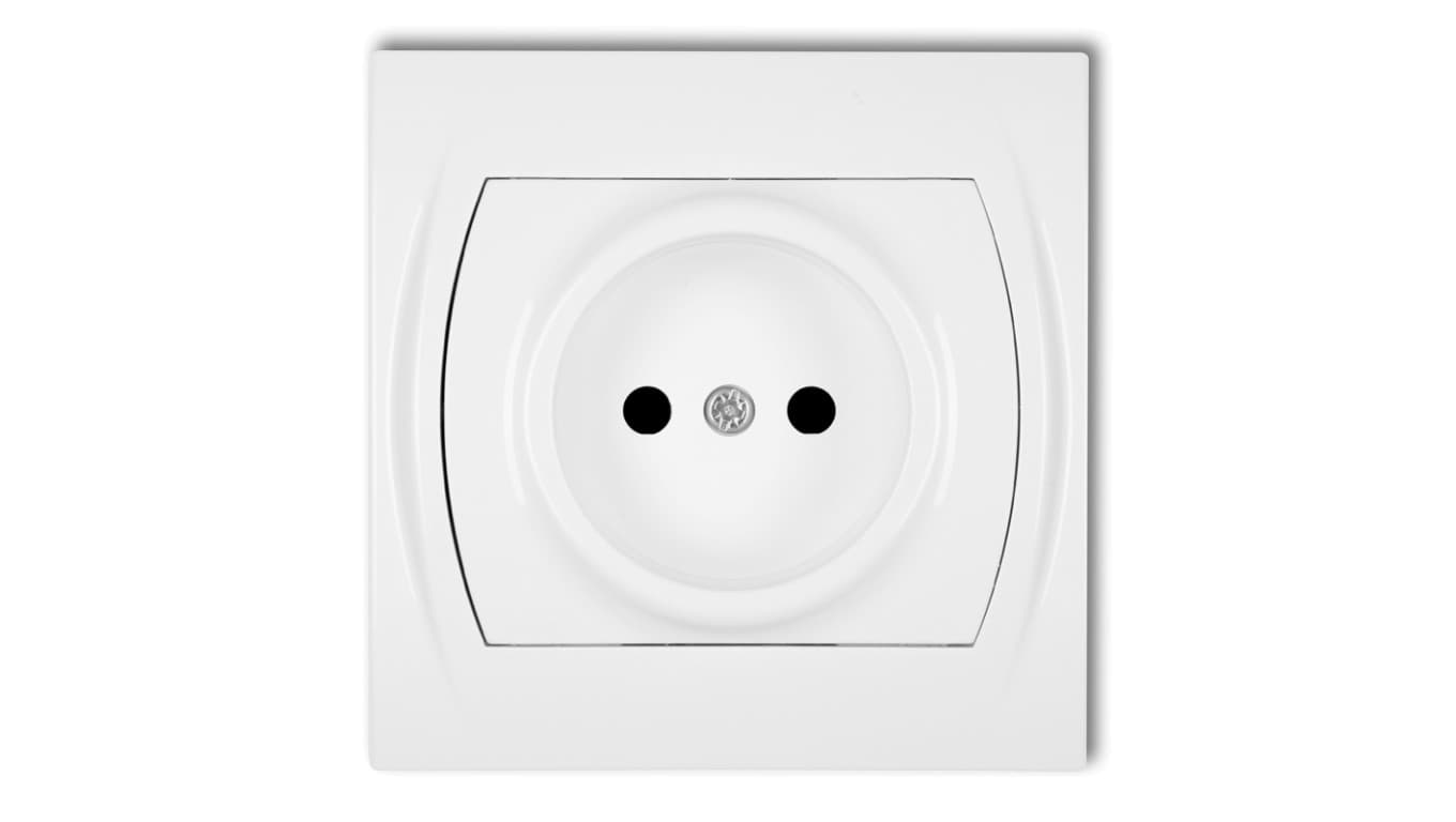 Karlik elektrotechnik LOGO Gniazdo pojedyncze b/u biały LGP-1 LGP-1p