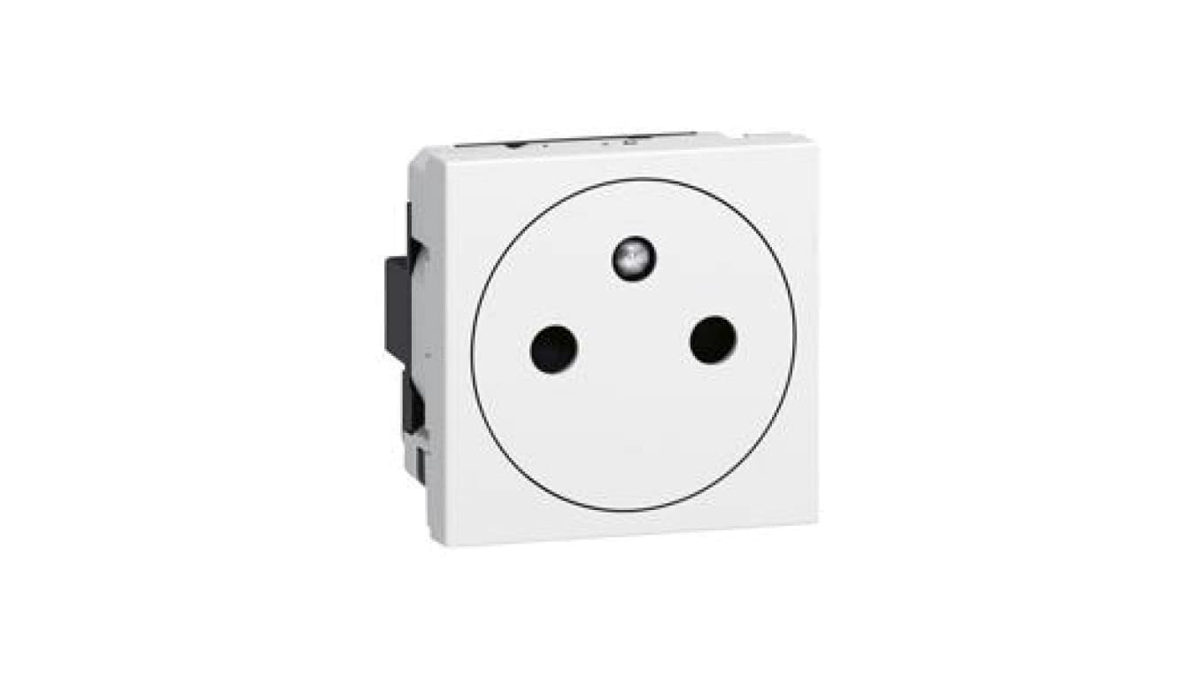 Legrand MOSAIC Gniazdo 2P+Z podłączenie przez zaciski automatyczne 16A-250V 278111L 278111L
